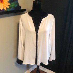 Light Black & White Blouse